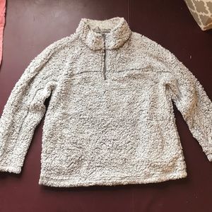 Dylan SHERPA light grey pullover